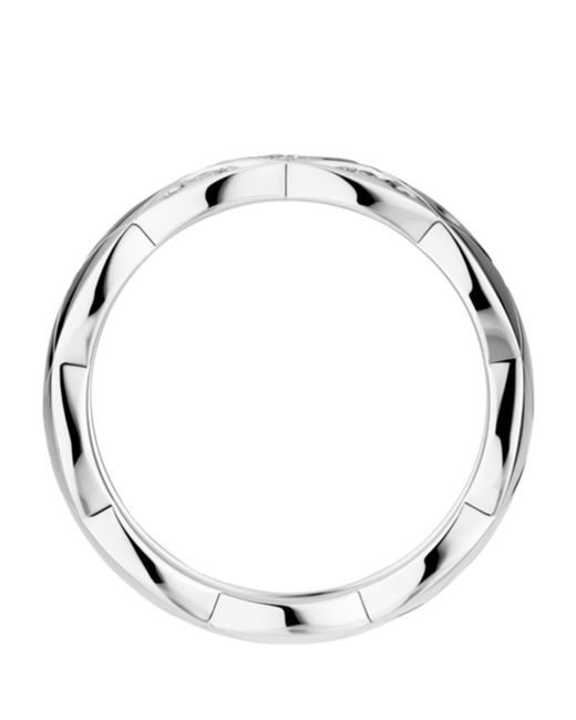 Chanel Gray Small White Gold And Diamond Coco Crush Ring