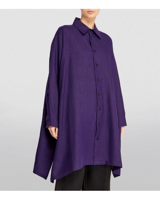 Eskandar Purple Linen Shirt