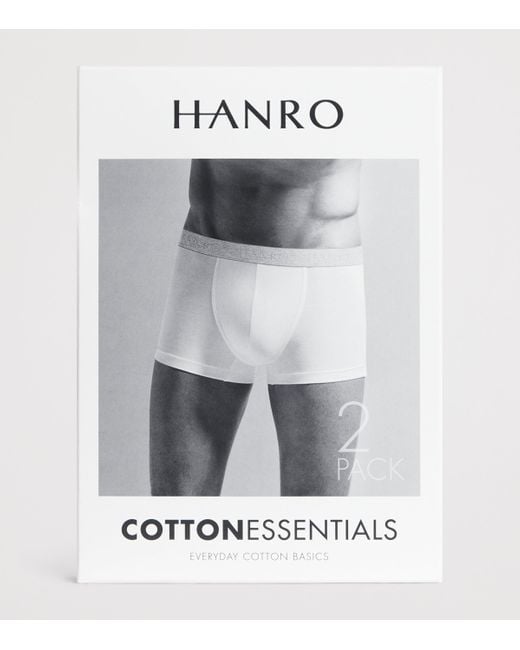 Hanro Blue Stretch-Cotton Essentials Trunks for men