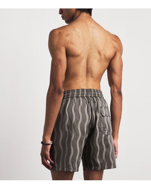 Frescobol Carioca Gray Santos Sport Swim Shorts for men