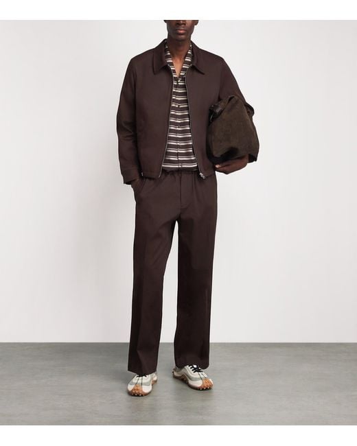 Sandro Brown Alpha Cotton Wide-Leg Trousers for men