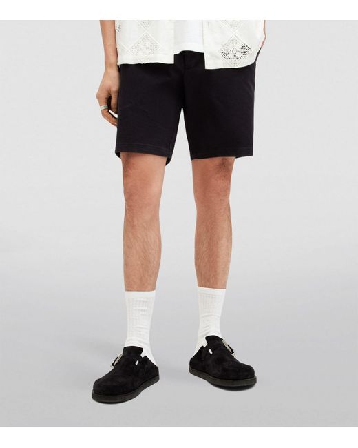 AllSaints Black Stretch-cotton Neiva Shorts for men