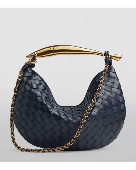 Bottega Veneta Blue Small Leather Sardine Top-handle Bag