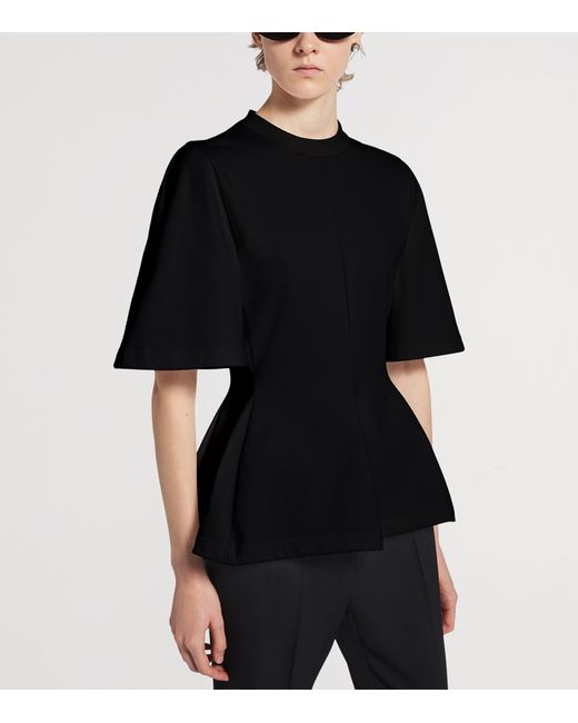 Balenciaga Black Cotton Shaped T-Shirt