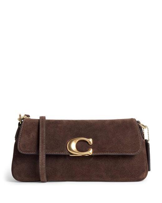 COACH Brown Suede Jet Shoulder Bag