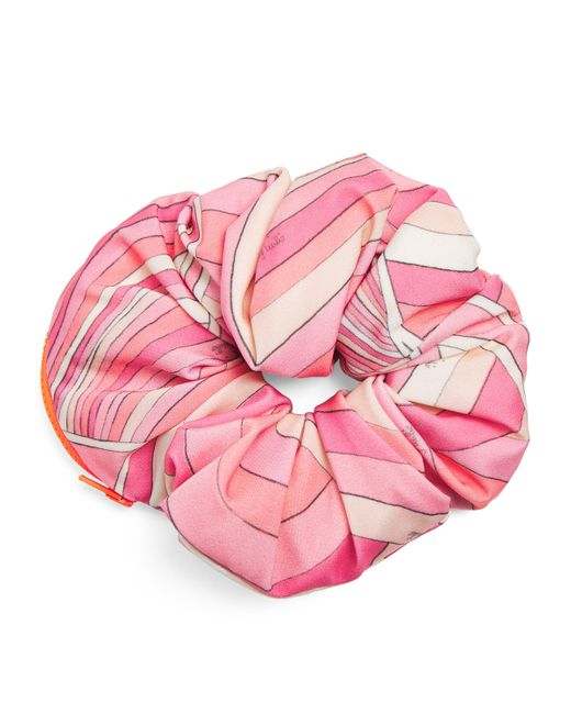 Emilio Pucci Pink Graphic Print Maxi Hair Tie