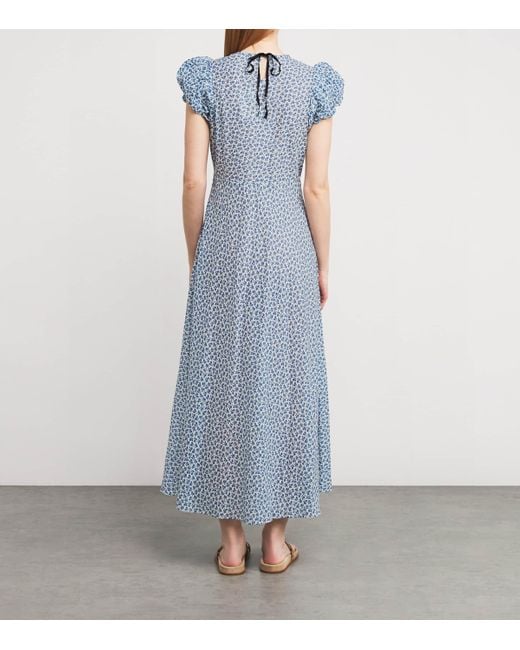 Doen Blue Organic Cotton Romina Midi Dress