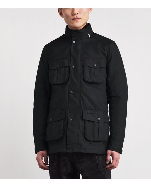 Barbour Black Cotton Waxed Jacket for men