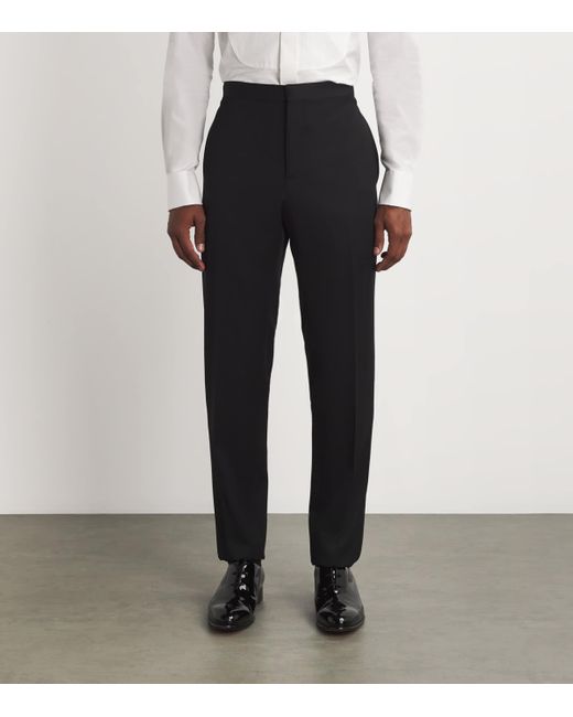 Brioni Black Tailored Formal Trousers for men