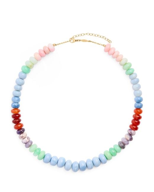 Jacquie Aiche Blue And Opal Beaded Necklace