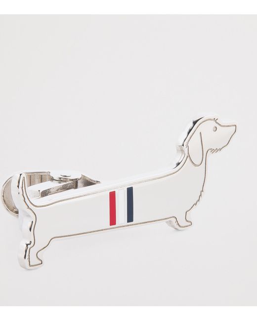 Thom Browne Black Sterling Limousine Tie Bar for men