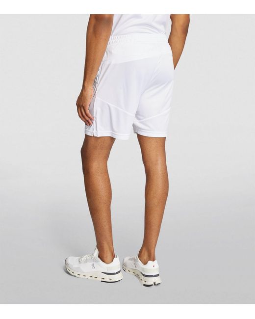 EA7 White Tennis Pro Print Shorts for men