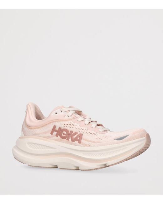 Hoka One One Pink Bondi 9 Running Sneakers