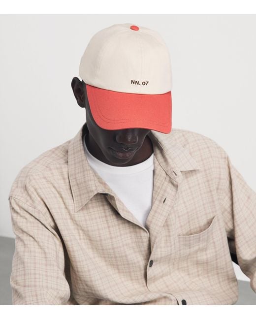 NN07 Pink Cotton Logo Baseball Cap for men