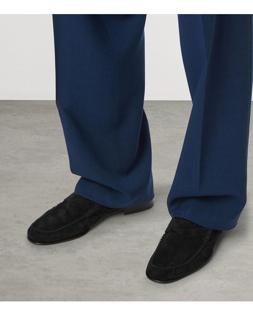Tom Ford Black Suede Loafers
