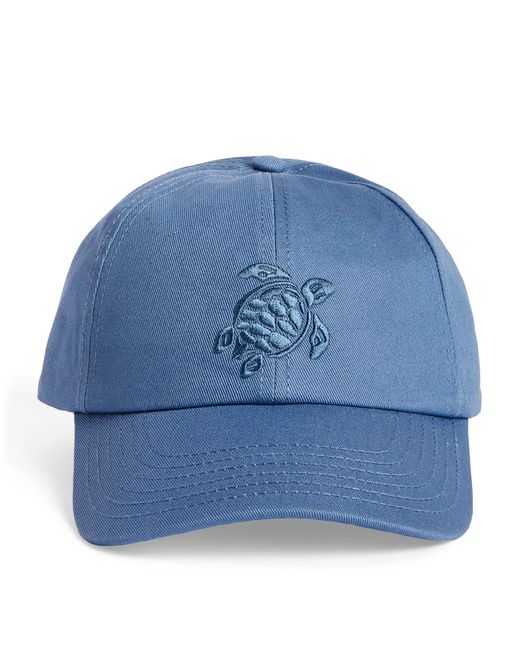 Vilebrequin Blue Embroidered Turtle Baseball Cap for men