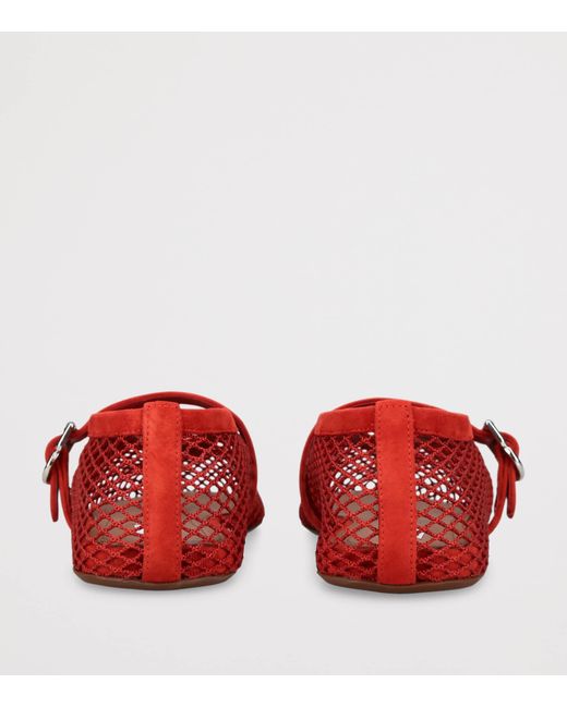 Alaïa Red Mesh Ballet Flats