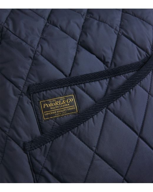 Polo Ralph Lauren Blue Water-Repellent Quilted Coat
