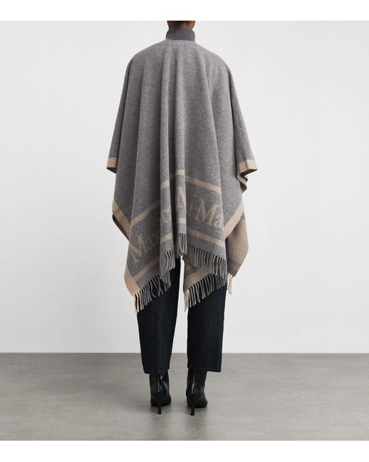 Max Mara Gray Cashmere Scarf
