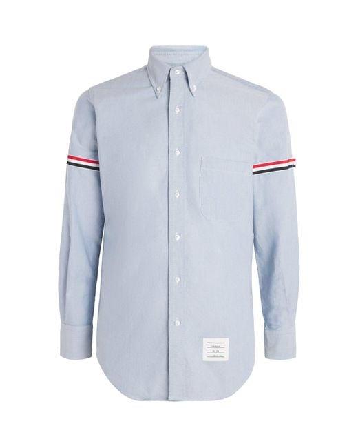 Thom Browne Blue 4-Bar Stripe Shirt for men