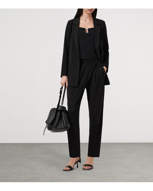 AllSaints Black Aledia Tailored Trousers