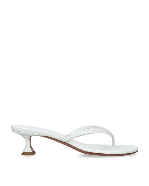 AMINA MUADDI White Leather Juliette Sandals 45