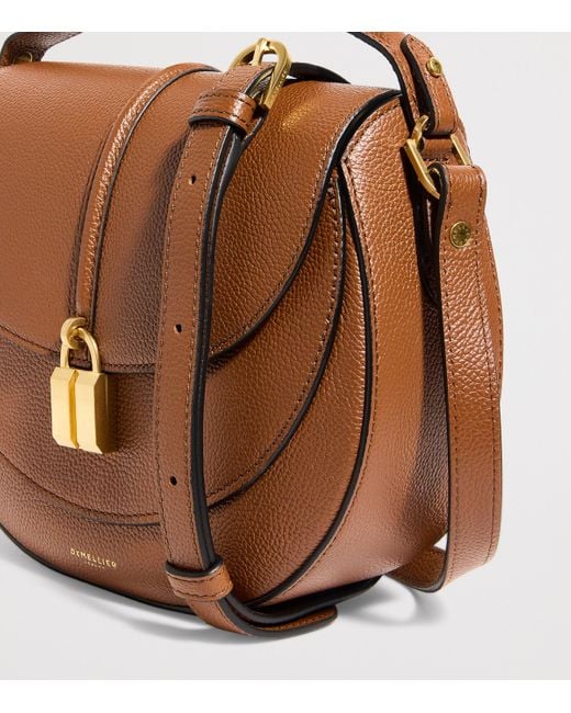 DeMellier London Brown Small Leather Siena Saddle Bag