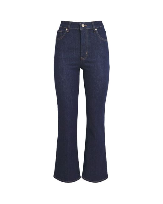 FRAME Blue The Reboot Crop Bootcut Jeans