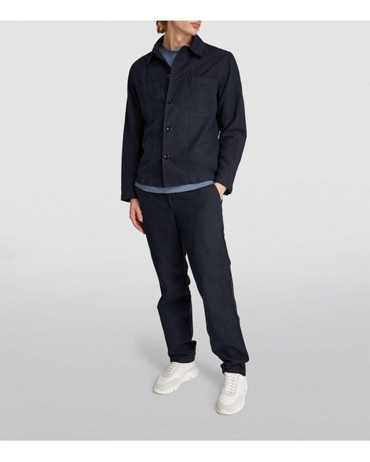 Norse Projects Blue Cotton-linen Overshirt for men