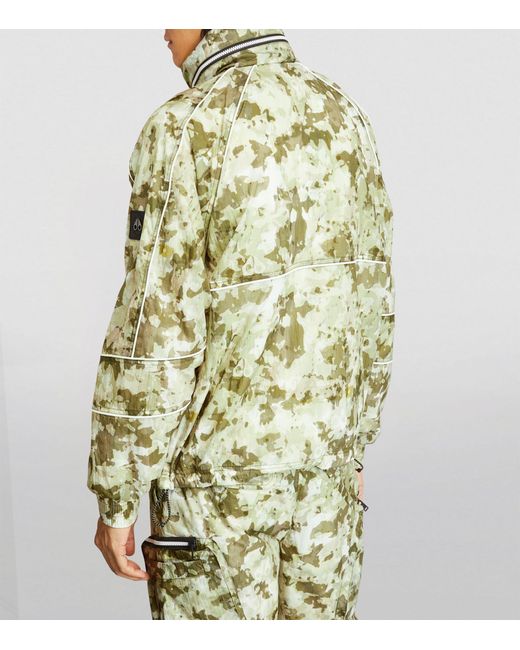 Moose Knuckles Green Camouflage Bomber Jacket for men
