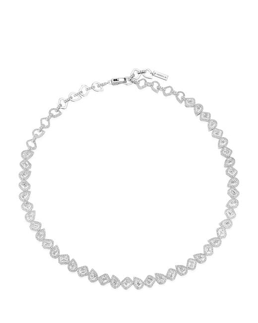 Messika Metallic My Twin Diamond And Tennis Necklace