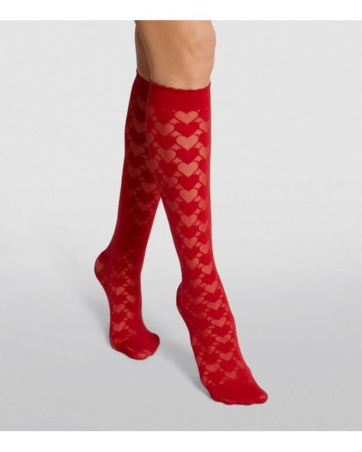 FALKE Sweet Thing Knee-high Socks in Red