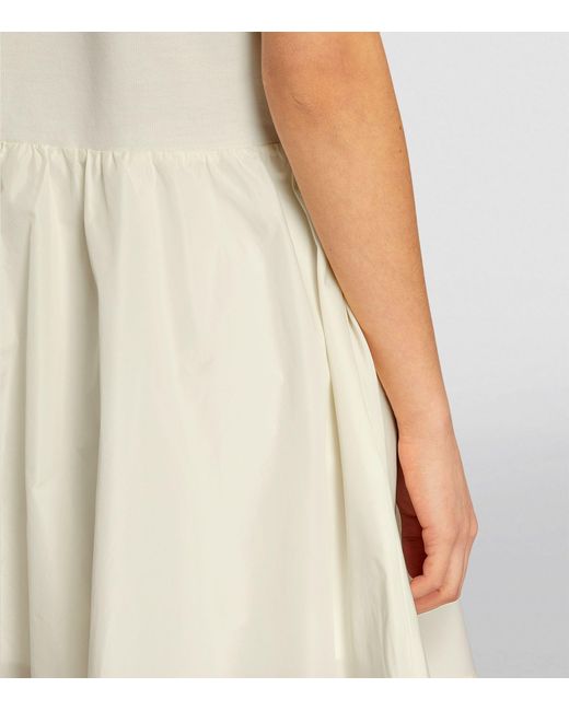 Moncler White Cotton T-shirt Mini Dress