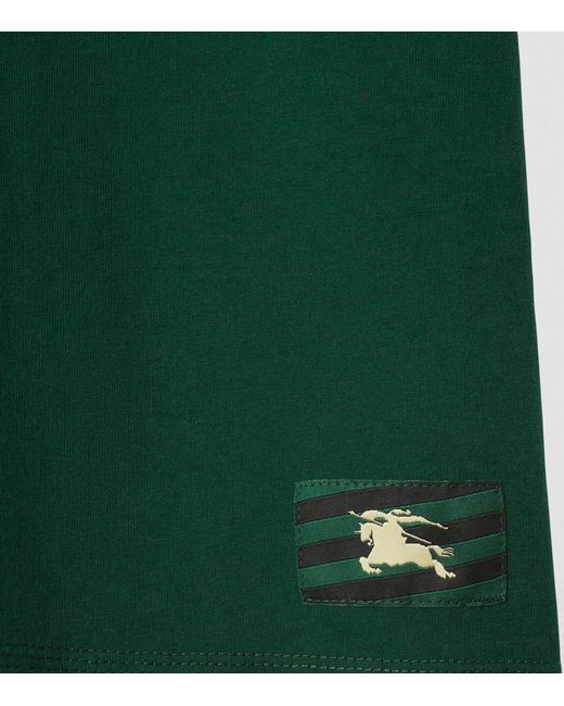 Burberry Green Equestrian Knight Patch T-shirt