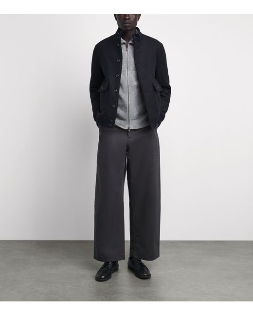Valstar Blue Virgin Wool Ino Bomber Jacket for men
