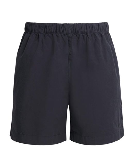 Norse Projects Blue Cotton-Lyocell Drawstring Shorts for men