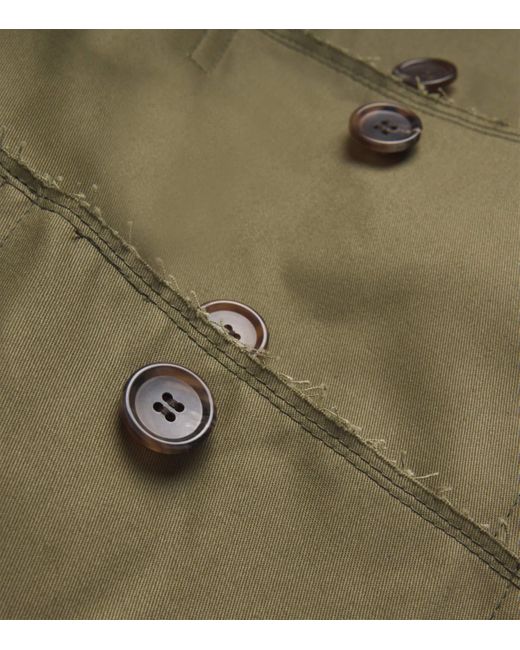 Comme des Garçons Green Wool-Blend Layered Overcoat for men