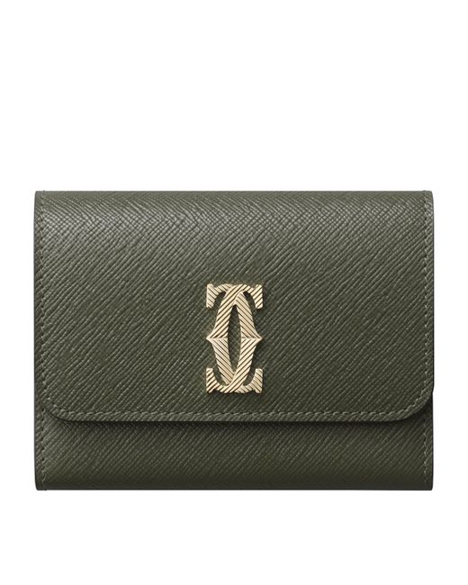Cartier Green Mini Leather C De Wallet