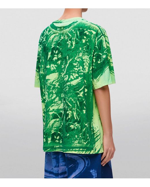 Loewe Green X Paula's Ibiza Negative Print T-shirt for men