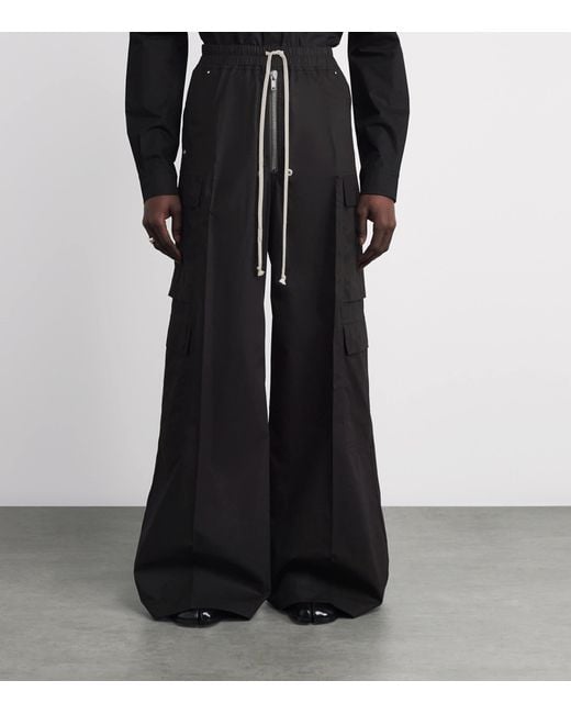 Rick Owens Black Belas Cargo Trousers for men