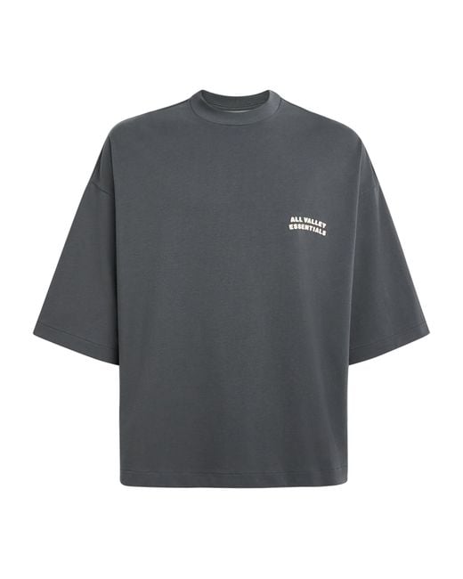 Fear Of God Gray Cotton Boxy Merch T-Shirt for men