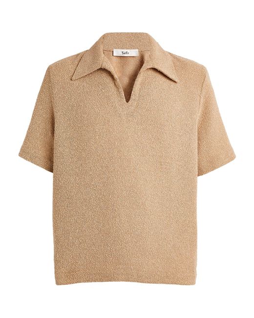 Séfr Natural Bouclé Polo Shirt for men