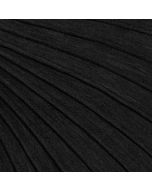 Alaïa Black Wool Asymmetric Ray Midi Dress