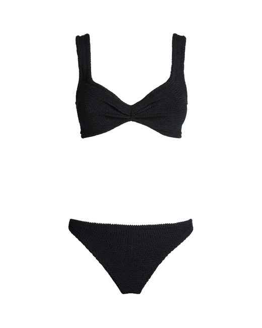 Hunza G Synthetic Twist Juno Bikini in Black | Lyst UK