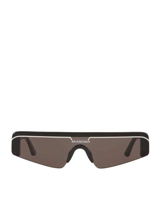 Balenciaga Black Ski Rectangle Sunglasses