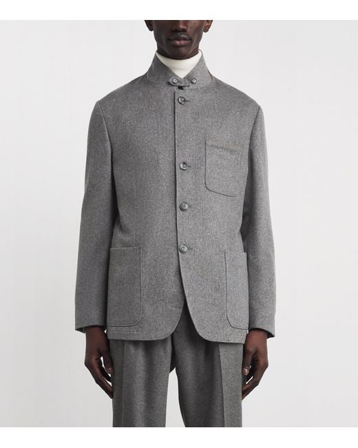 Canali Gray Cashmere Jacket for men