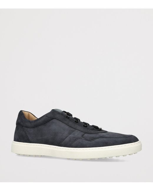 Tod's Blue Suede Elastic Cassetta Sneakers for men