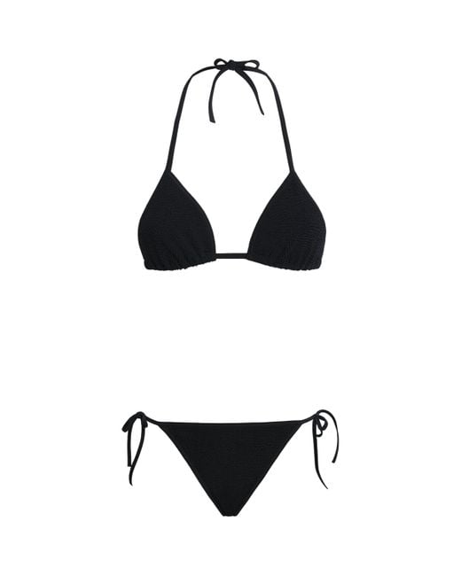 Hunza G Black Gina Triangle Bikini