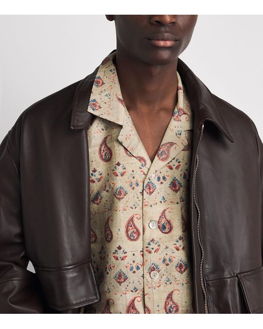 Kartik Research Natural Silk Printed Short-Sleeve Shirt for men