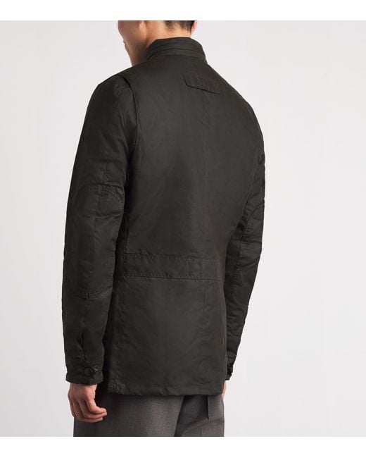 Barbour Green Hooded Wax Jacket for men